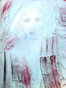 Rachele Carol Odello  Volto di donna . tecnica mista 60 x 80. 2010. collezione privata