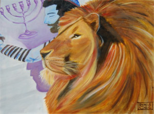 Rachele Carol Odello  lion of Judah- olio su tela 80x60 2015