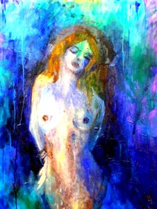 Alma Conte Donna blu (collezione privata) 50 per80