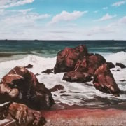 Bianca Manis, Gli scogli di Antignano, spuma del mare che incontra gli scogli sulla costa livornese.