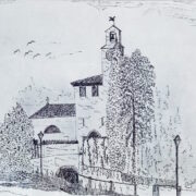 Rosellina Castellarin, L’antico borgo di Cordovado, china su carta del 2008 con la torre, le mura e la vegetazione dell’antico borgo