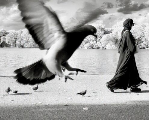 Fotografia di Paolo Belloni dal titolo Fly emirates Street Photography